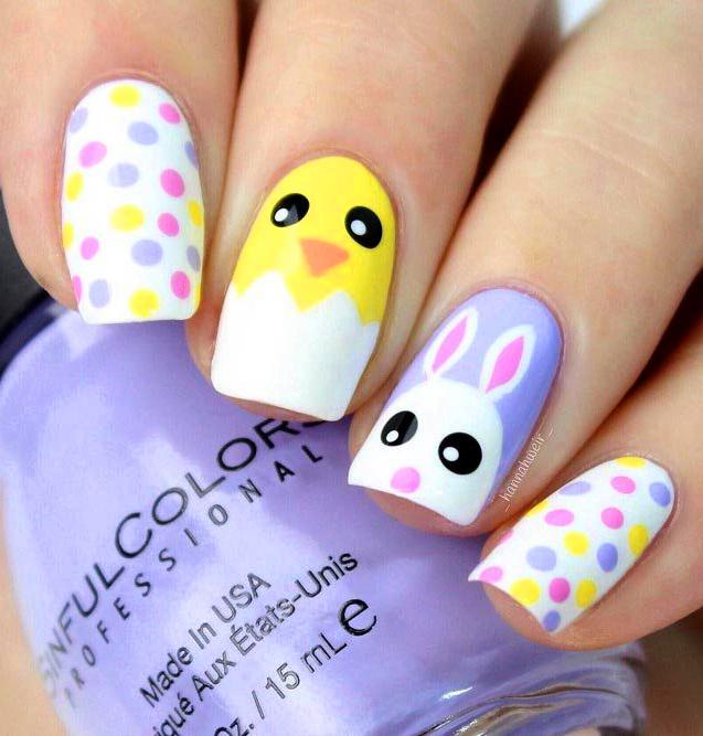 46 Easter Nail Art Designs and Ideas For 2019