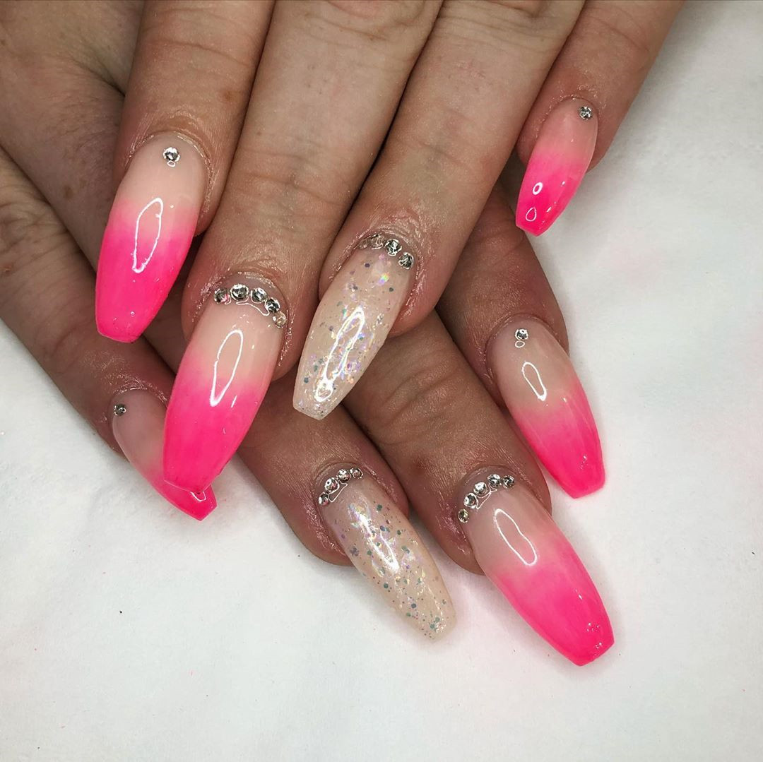 58 Awesome Pink Ombre Coffin Nails Designs On Instagram