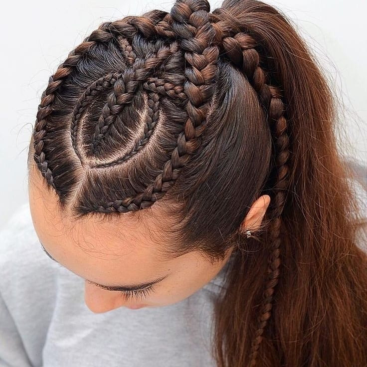 28 Gorgeous Multiple braids Hairstyles for Women in 2020,braids hairstyles 2019,braids hairstyles 2018 pictures,box braids hairstyles